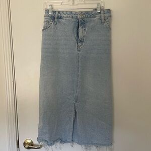 Light Blue Denim Skirt